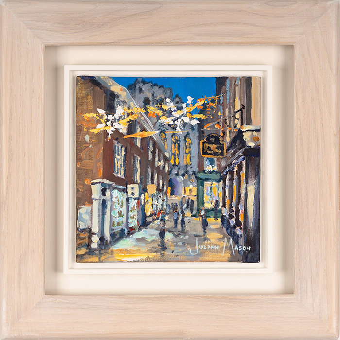 Julian Mason, Original oil painting on panel, Illumination at Minster Gate