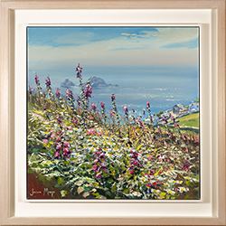 Julian Mason, Original oil painting on canvas, Above Cape Cornwall, St Just