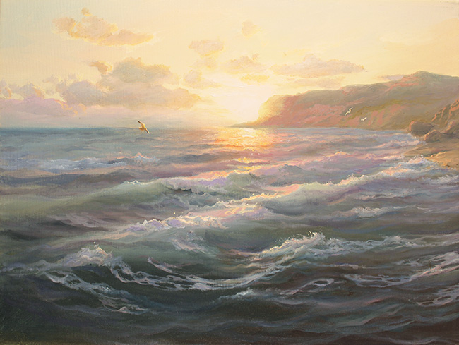 Juriy Ohremovich, Print, Sunset on the Sea