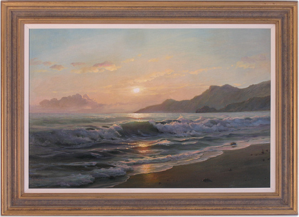 Juriy Ohremovich, Original oil painting on canvas, Beach Scene, click to enlarge