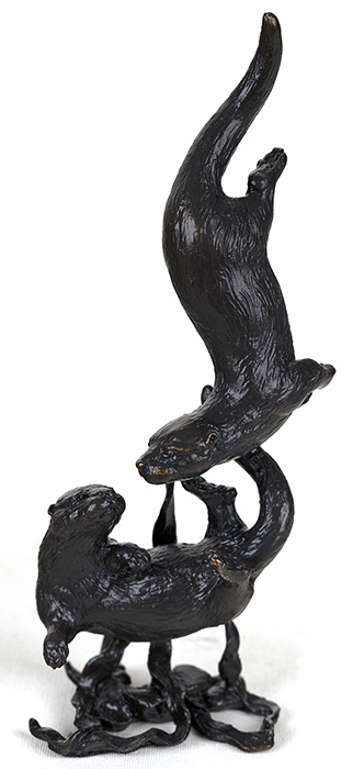 Keith Sherwin, Bronze, Otter Pair Playing, click to enlarge