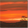 Keith Shaw, Original acrylic painting on board, Giraffes at Dusk