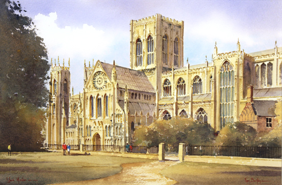 Ken Burton, Watercolour, York Minster