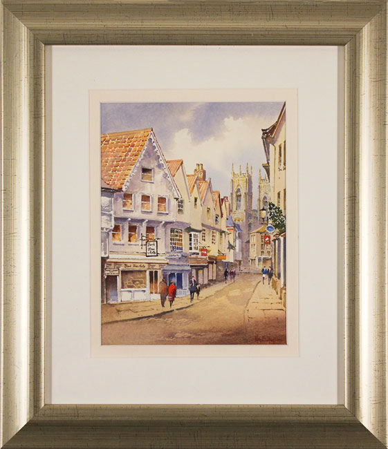 Ken Burton, Watercolour, Low Petergate, York, click to enlarge