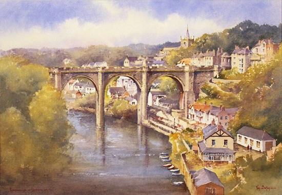 Ken Burton, Watercolour, Knaresborough, Yorkshire Without frame image. Click to enlarge