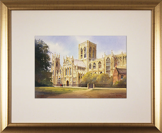 Ken Burton, Watercolour, York Minster