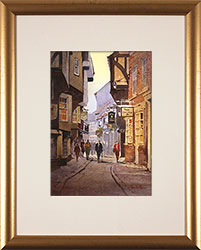 Ken Burton, Watercolour, The Shambles, York Large image. Click to enlarge