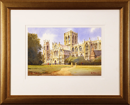 Ken Burton, Watercolour, York Minster 
