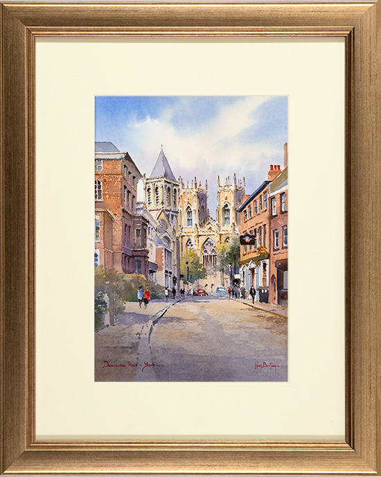 Ken Burton, Watercolour, Dumcombe Place, York