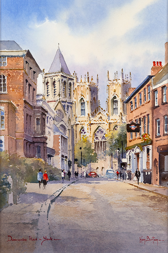 Ken Burton, Watercolour, Dumcombe Place, York