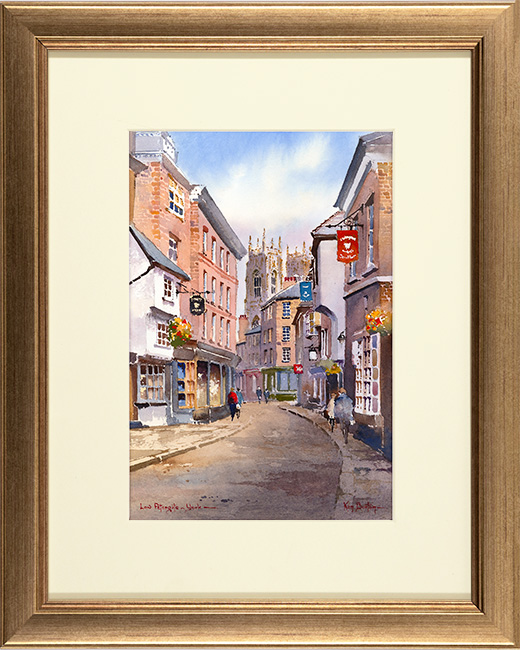 Ken Burton, Watercolour, Low Petergate, York