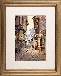 Ken Burton, Watercolour, The Shambles, York