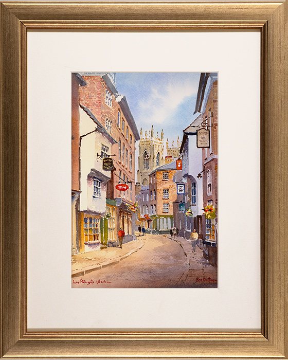 Ken Burton, Watercolour, Low Petergate, York, click to enlarge