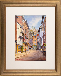 Ken Burton, Watercolour, Low Petergate, York