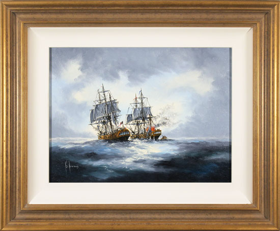Ken Hammond, Original oil painting on canvas, Cannons Blazing, click to enlarge