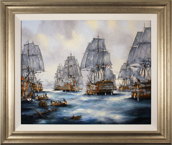 Ken Hammond, Original oil painting on canvas, Battle of Trafalgar 