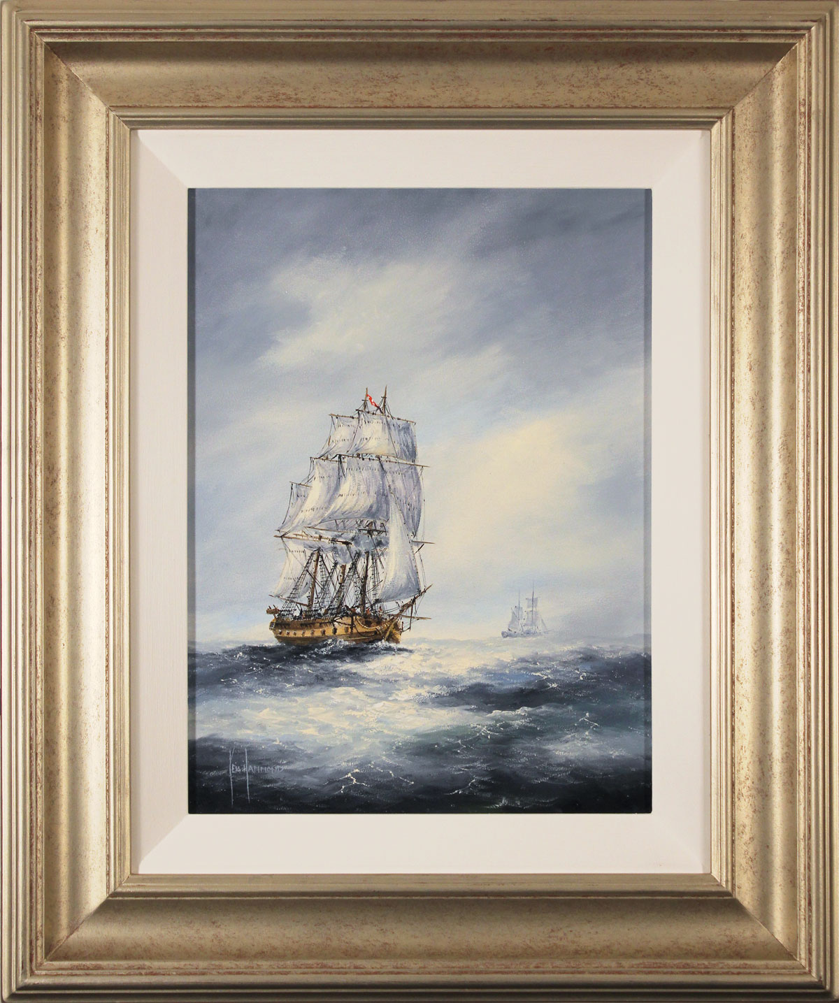Ken Hammond, Original oil painting on panel, High Seas. Click to enlarge