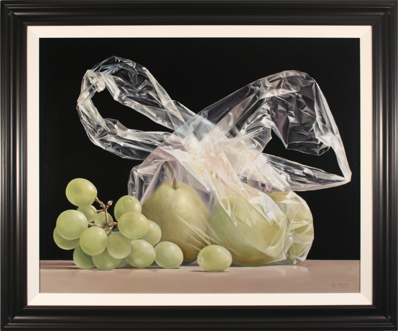 Ken Mckie, Original oil painting on canvas, Grapes and Pears. Click to enlarge