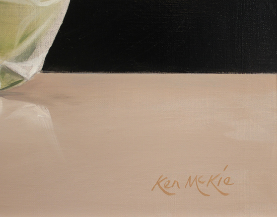 Ken Mckie, Original oil painting on canvas, Grapes and Pears Signature image. Click to enlarge