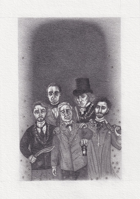 Kirsty Maclennan, Original pencil drawing, We Band Together - Dracula, Chapter XIX