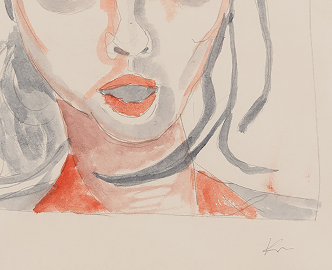 Kirsty Maclennan, Mixed media, COVID face I
