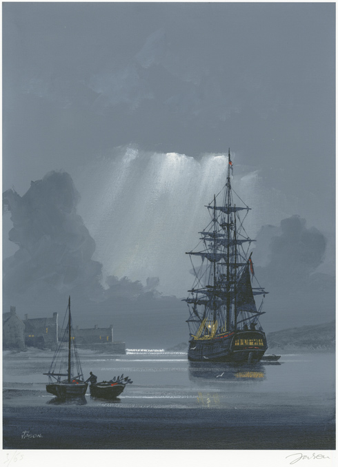 Les Spence, Signed limited edition print, Moonlight Run