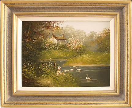 Les Parson, Original oil painting on canvas, Country Scene