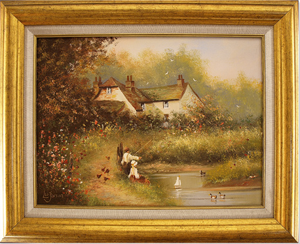 Les Parson, Original oil painting on canvas, Country Scene