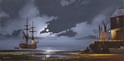 Les Spence, Original oil painting on canvas, Resting in the Bay, click to enlarge