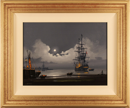 Les Spence, Original oil painting on canvas, Moonlight Resting, click to enlarge