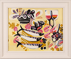 Marissa Weatherhead, Original acrylic painting on board, Summer and Seafood