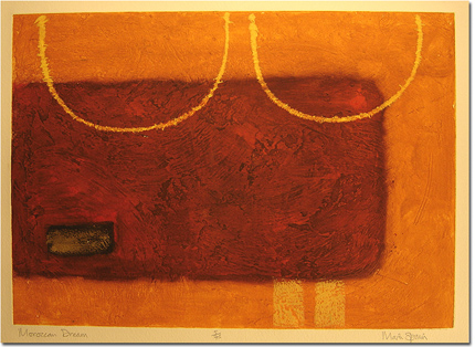 Mark Spain, Signed limited edition collagraph, Moroccan Dream Without frame image. Click to enlarge