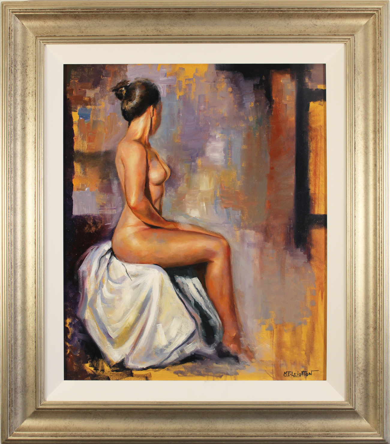 Martin Leighton, Original oil painting on canvas, Opulent Nude. Click to enlarge