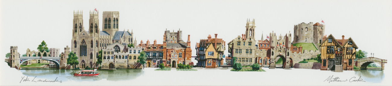 Matthew Cook, Print, York Landmarks. Click to enlarge