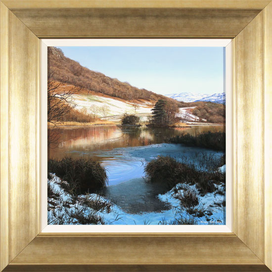 Michael James Smith, Original oil painting on panel, Snow in the Lakes