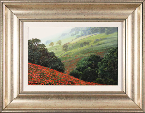 Michael James Smith, Original oil painting on panel, Poppy View