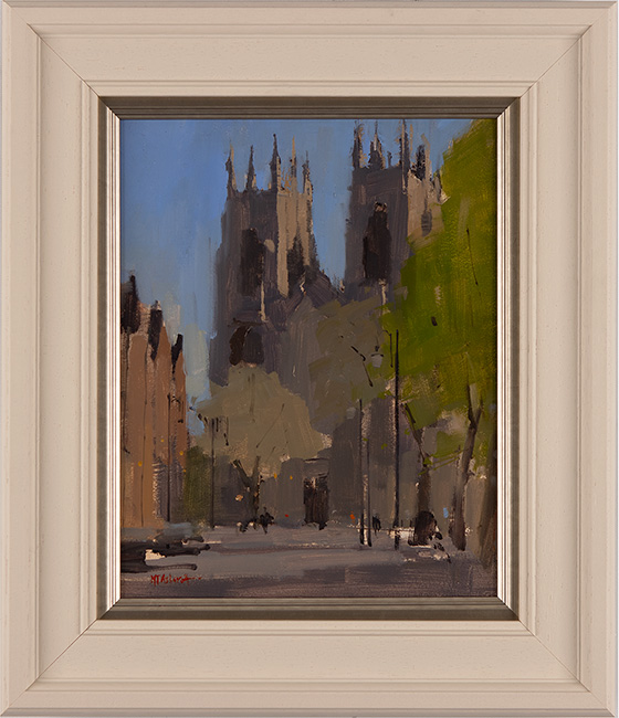 Michael John Ashcroft, ROI, Original oil painting on panel, York Minster Study, York