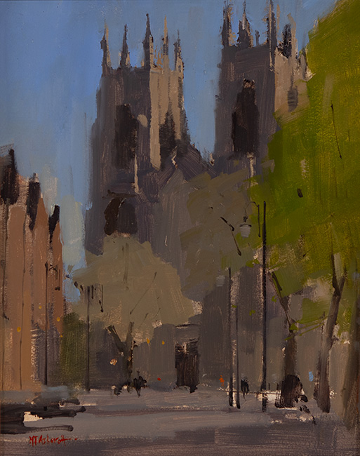 Michael John Ashcroft, ROI, Original oil painting on panel, York Minster Study, York