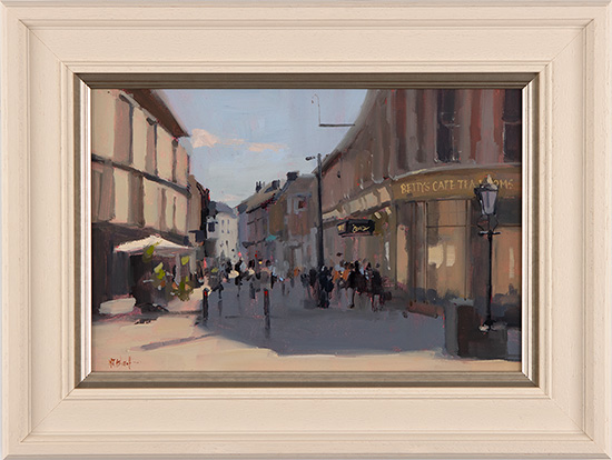Michael John Ashcroft, ROI, Original oil painting on panel, Betty's Tea Rooms, York