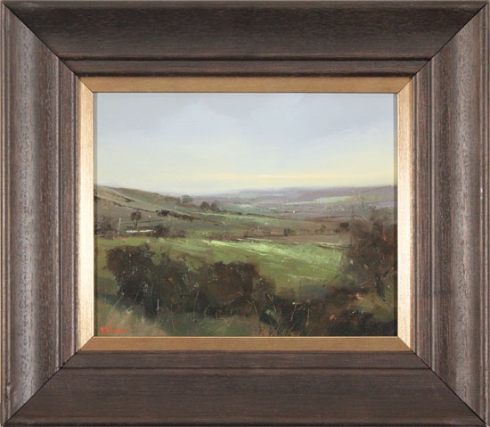 Michael John Ashcroft, ROI, Original oil painting on panel, A Distant Harrogate 