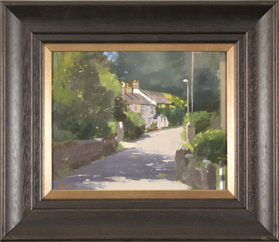 Michael John Ashcroft, ROI, Original oil painting on panel, Back Lane t'Pub, click to enlarge