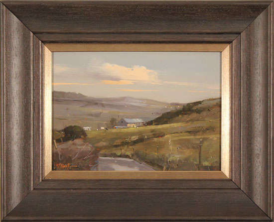 Michael John Ashcroft, ROI, Original oil painting on panel, Road to Harrogate, click to enlarge