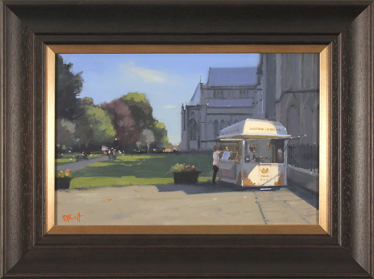 Michael John Ashcroft, ROI, Original oil painting on panel, An Afternoon Treat, York, click to enlarge