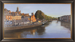 Michael John Ashcroft, ROI, Original oil painting on panel, Summer Nights, Quayside, York