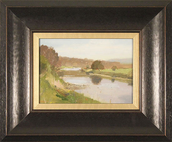 Michael John Ashcroft, ROI, Original oil painting on panel, Riverside Walk 