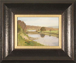 Michael John Ashcroft, ROI, Original oil painting on panel, Riverside Walk Large image. Click to enlarge
