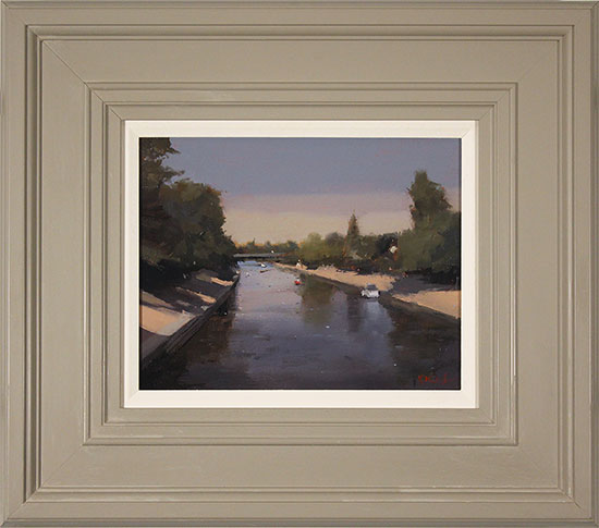 Michael John Ashcroft, ROI, Original oil painting on panel, Boating on the River, York