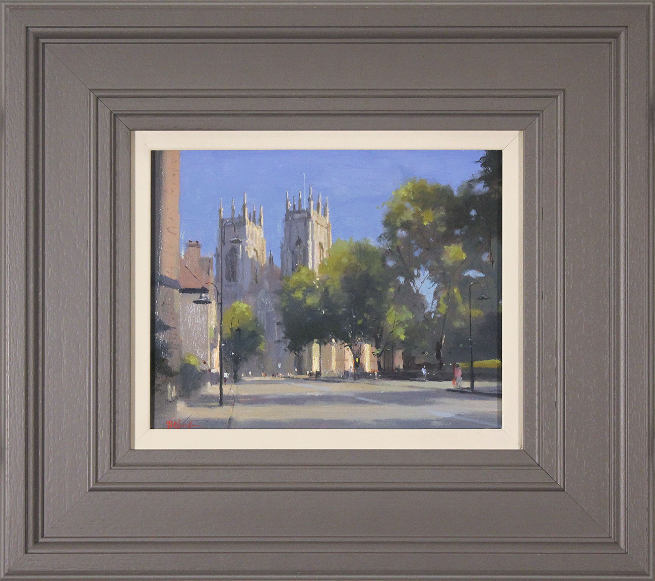 Michael John Ashcroft, ROI, Original oil painting on panel, A Summer Afternoon in York. Click to enlarge
