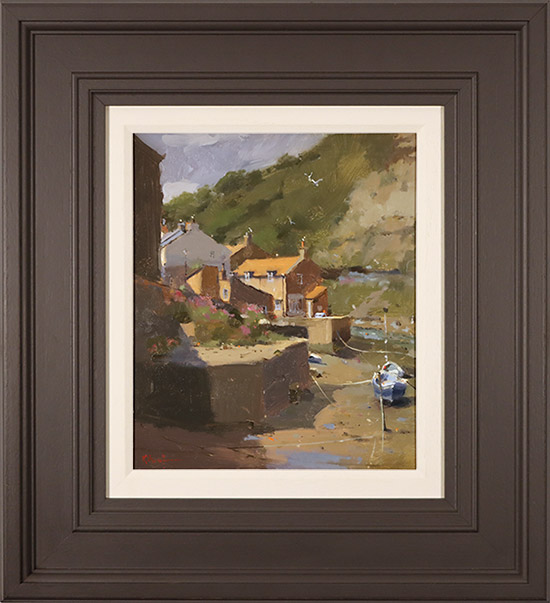 Michael John Ashcroft, ROI, Original oil painting on panel, One Morning in Staithes  