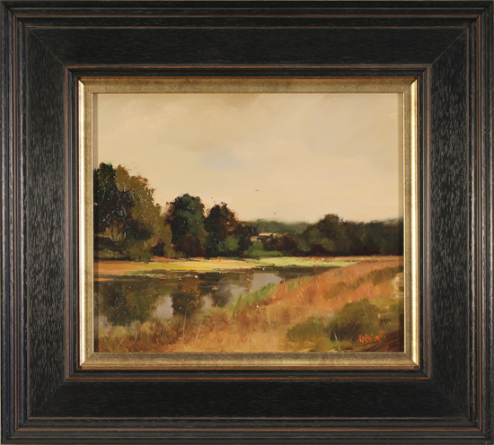 Michael John Ashcroft, ROI, Original oil painting on panel, Down by the River